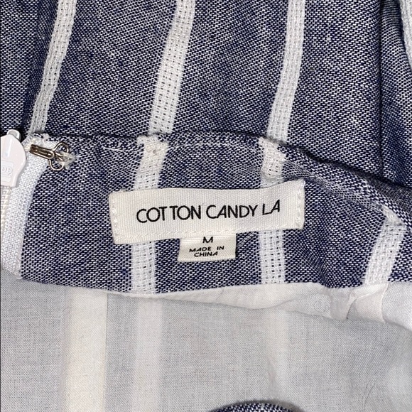 Cotton Candy LA Striped Romper - Picture 3 of 4